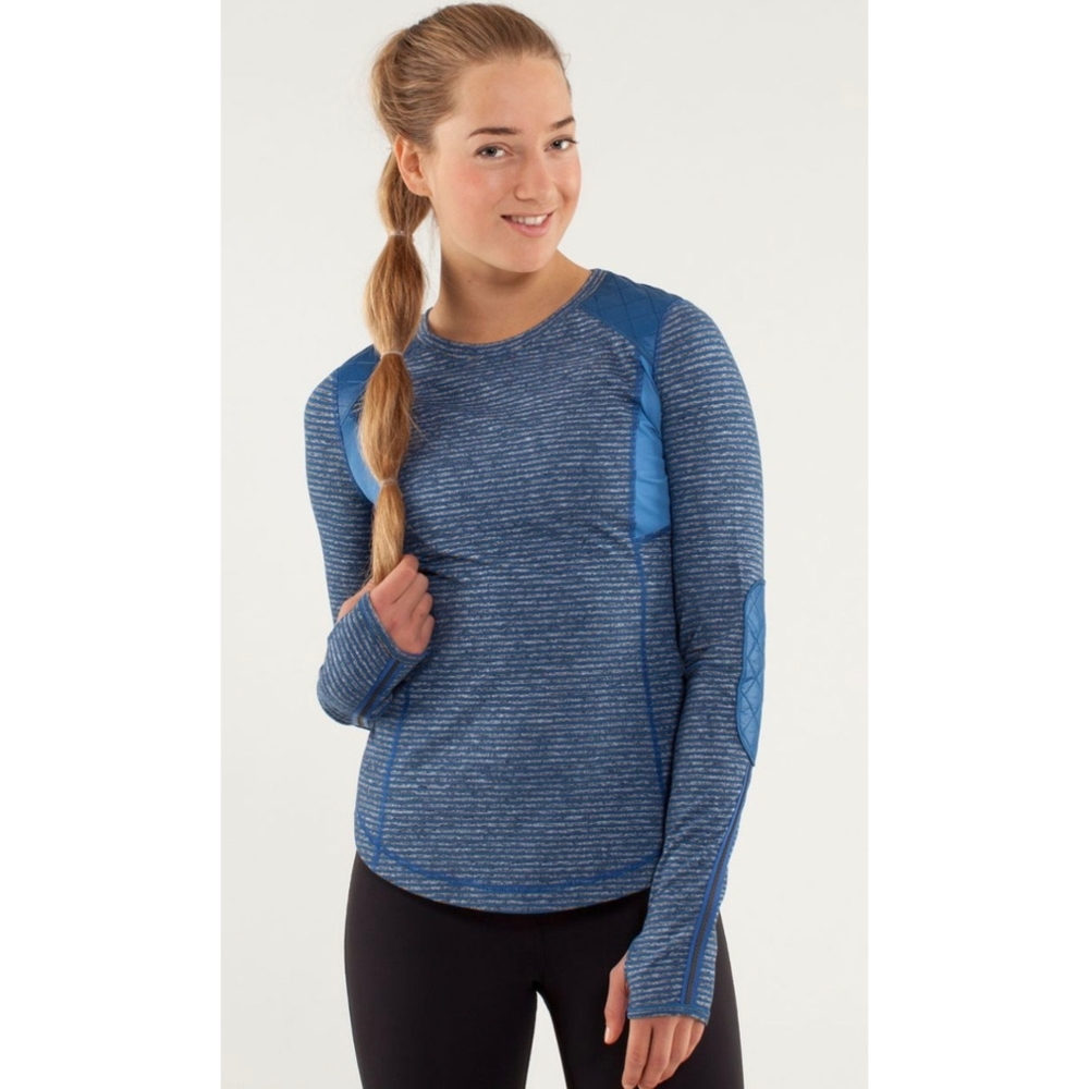LULULEMON Run Ice Queen Slope Stripe Limitless Blue 6